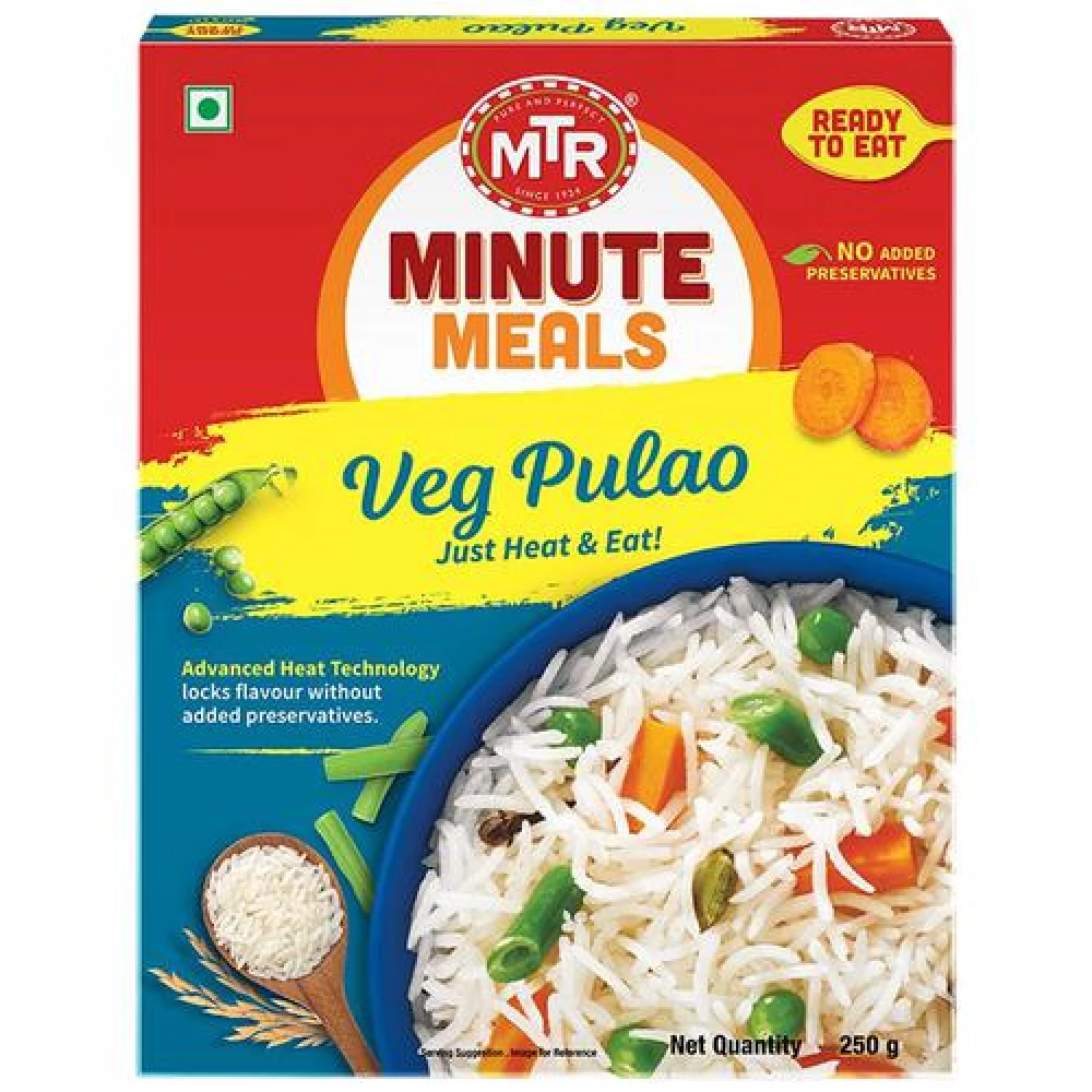MTR Ready To Eat - Vegetable Pulao, 250 g Carton-1.webp